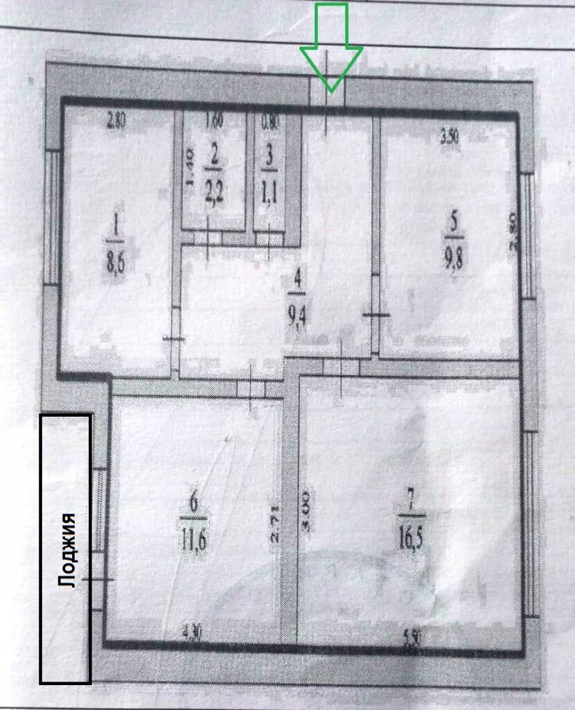 Планировка фото Продажа 3 комнатной квартиры Товарково Первомайский мкр на 1 этаже в 5 этажном доме.